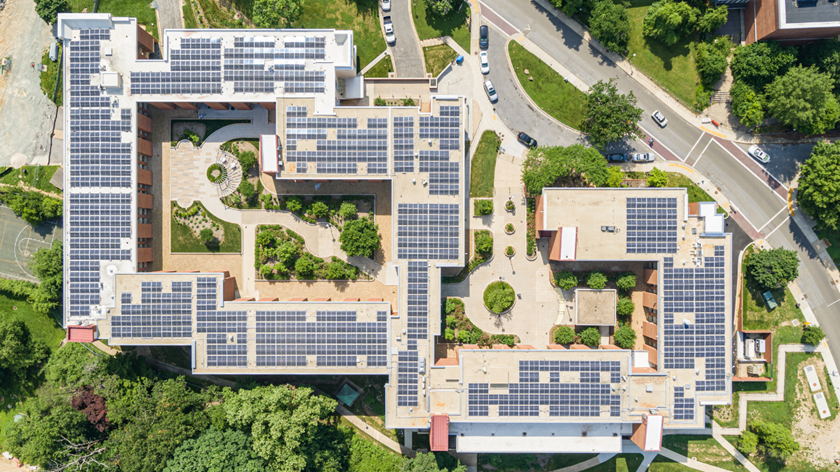 Solar panels on DC building