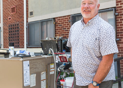 CT Group Regional Property Owner, Fred Killian, showing the old Magic Pack systems removed from Paradise at Parkside units.