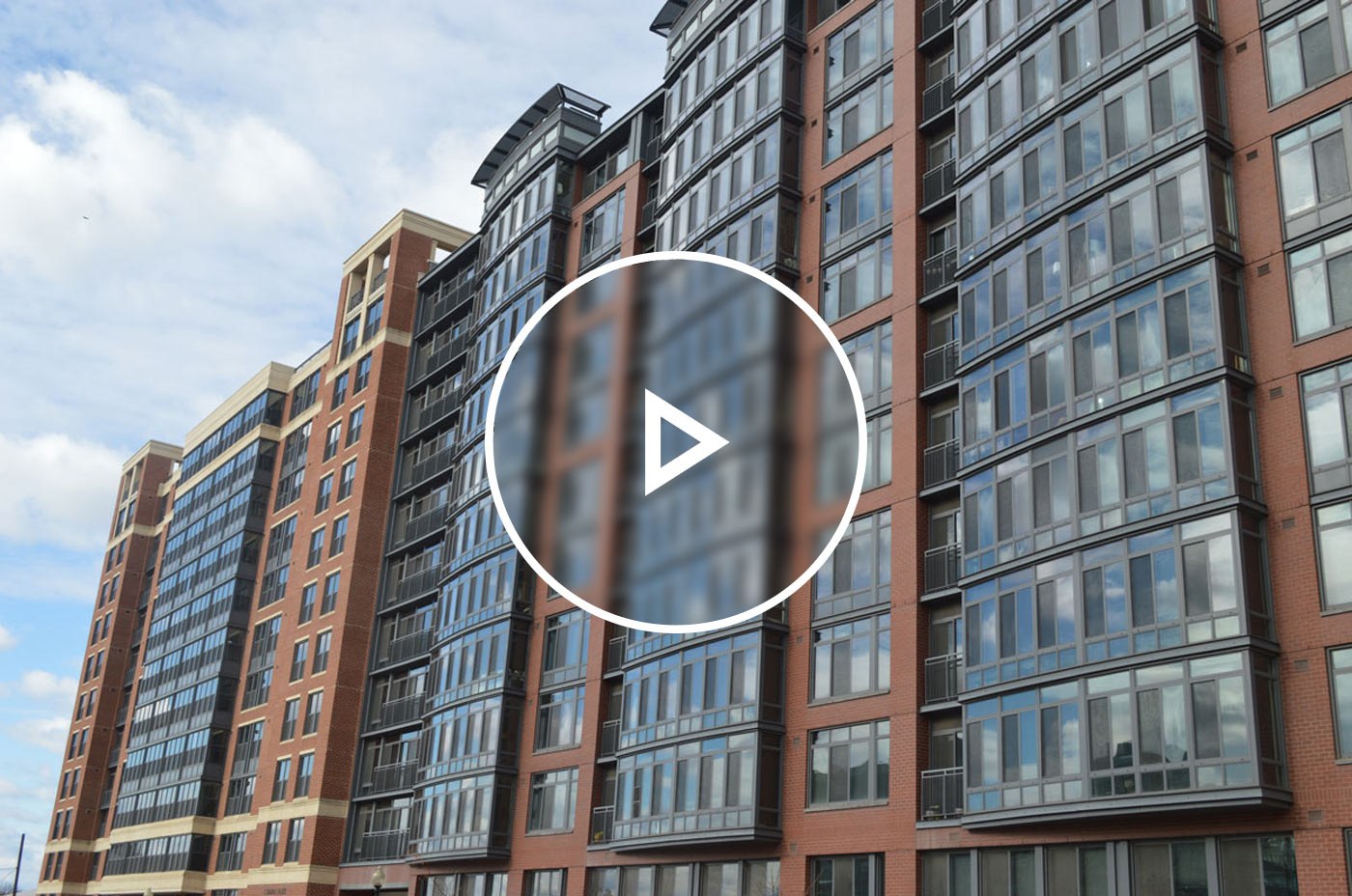 Large multifamily building facade in DC.